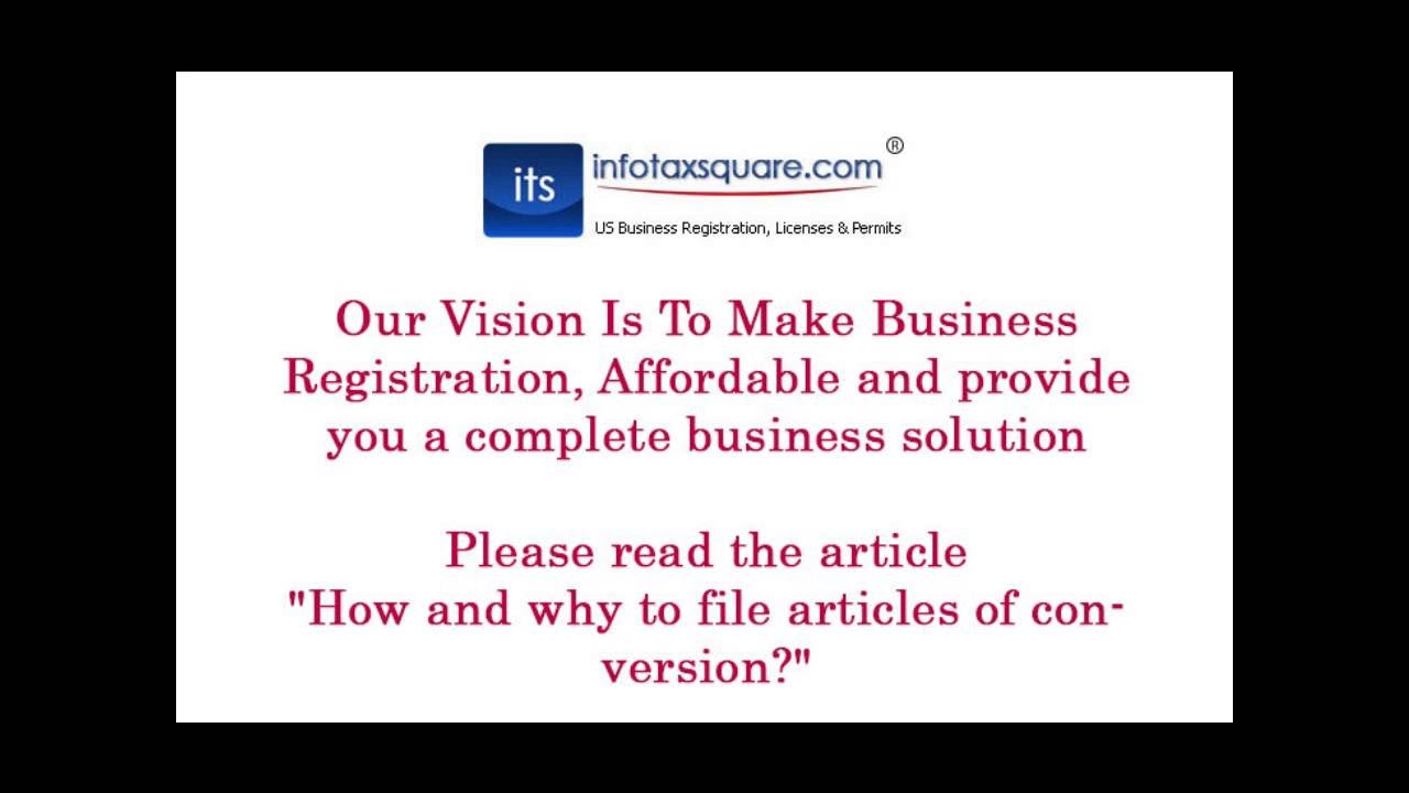 How and why to file articles of conversion?