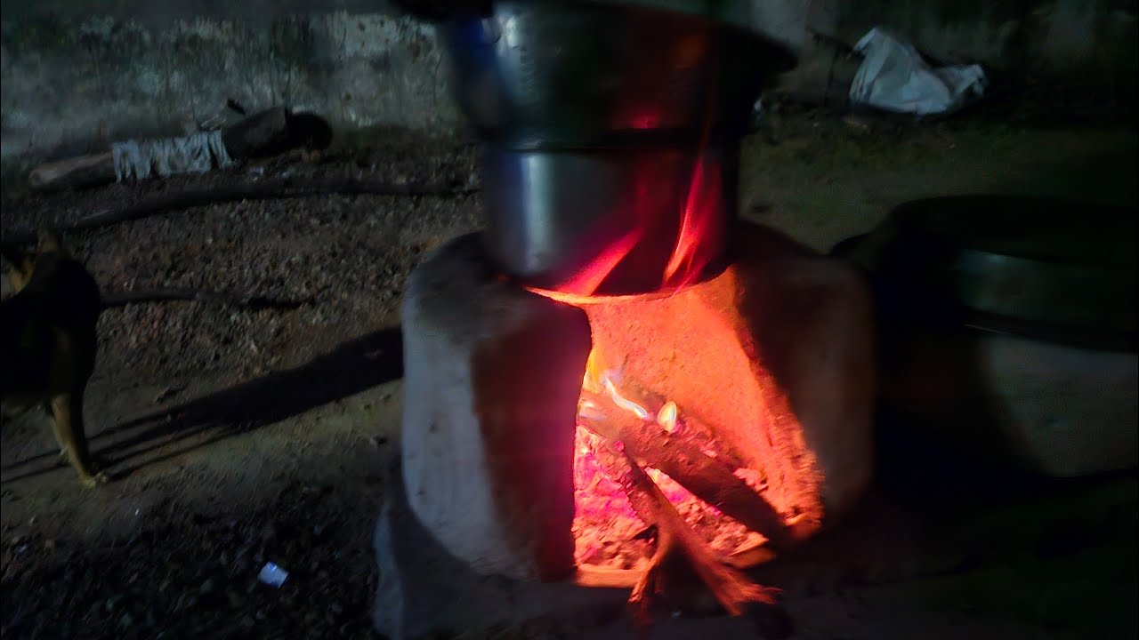 bapu or me khana banathe huye sham ko