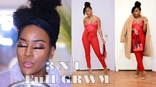 3 IN 1 GRWM (MAKEUP, HAIR, OUTFIT) | SOFT GLAM VALENTINES DAY  DATE NIGHT | JERIKASYNCERE