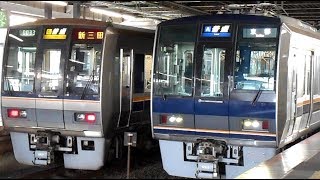 2019.02.16 JR西日本 207系T11編成+S26編成7両編成 普通京都行き発車 高槻駅