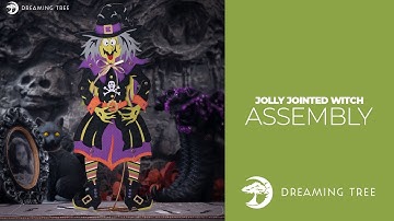 SVG File - Jolly Jointed Witch - Assembly Tutorial (For Cricut, Silhouette, and ScanNCut)