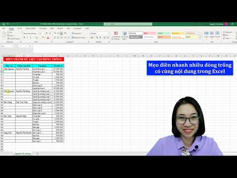 #2023 Mẹo điền nhanh nhiều dòng trống trong Excel | Nguyễn Thị Hường