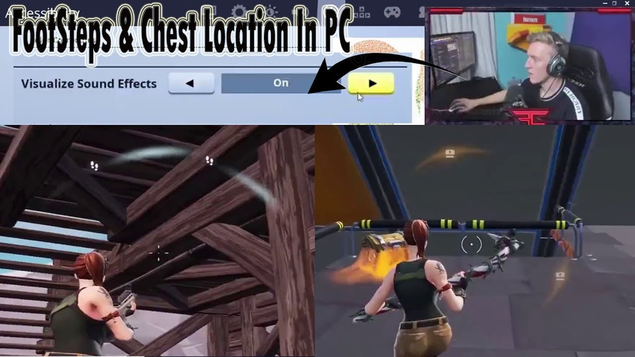 Visible Footsteps And Chest Locations Settings In Pc Fortnite Epic Fails Clips 30 Youtube