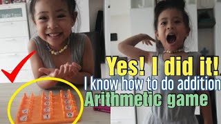 Arithmetic game help 4 years old Bethany do her addition | The sister's & the tan's screenshot 5