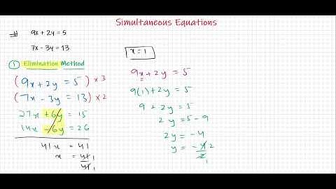 Simultaneous Equation (1) -  Elimination Method