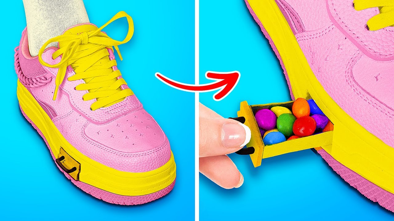 HIDE CANDIES II Sneak Food Into Class Hacks DIY School Supplies 🍬🎒