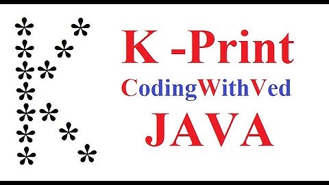 K print in star pattern || Star Print in pattern || CodingWithved || coding Ved || I Print java