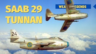 Saab 29  J29 Tunnan | The first Swedish jet that went into combat