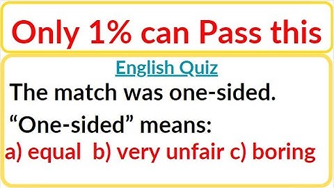 English Mixed Grammar Test  Only 1% can pass the test
