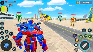 Robot Transform War 2025 | Police Jet Car Flying Bike & Dino Robot New Update - Android Gameplay