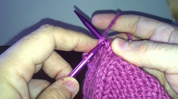 How to Knit Two Together Left Handed (K2TOG) - Continental