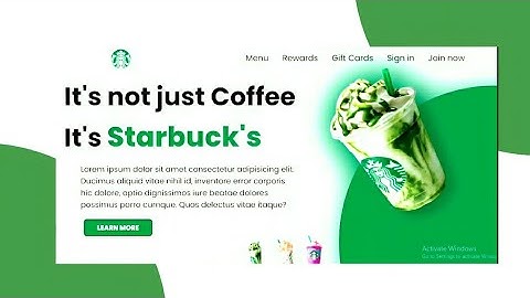 🌿 Starbucks Website Landing Page Design | Modern UI with HTML, CSS & JavaScript