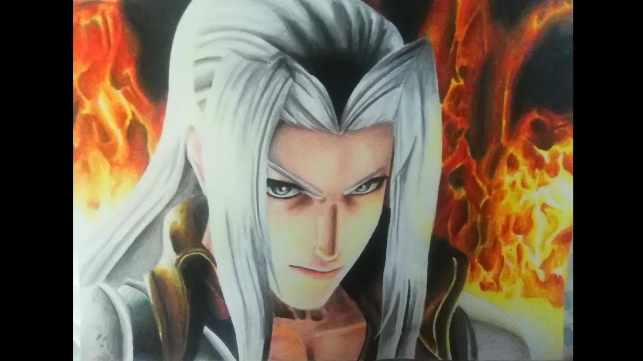 Drawing Sephiroth From Final Fantasy Vii. Dibujando A Sephiroth.