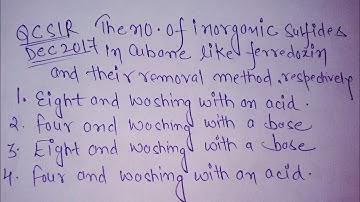 Csir net chemical science December 2017 solution: Inorganic Chemistry