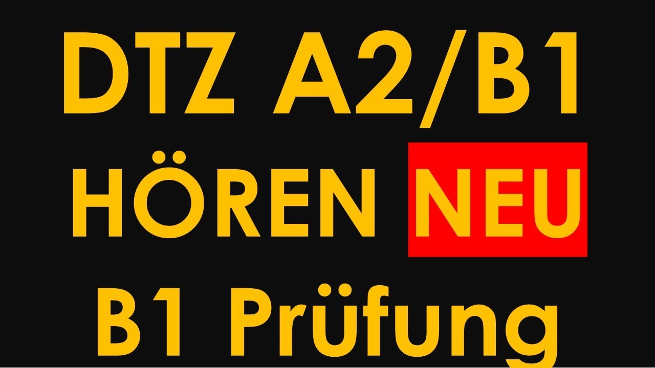 B1 Hören | Prüfung DTZ 2026 | Übung | Teil 1-4 mit Lösungen