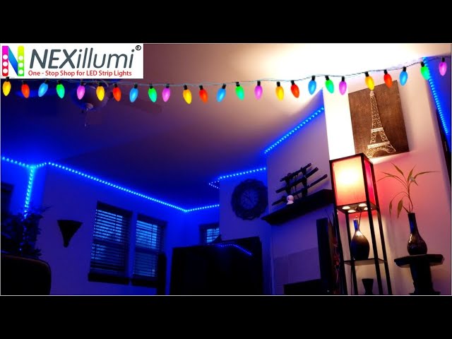 Nexillumi 100 ft LED Lights for Bedroom with Remote Color Changing LED  Strip Lights