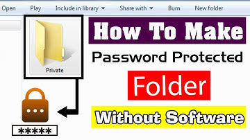How to Set Password on Folder in Windows 7/8/10 Without any software