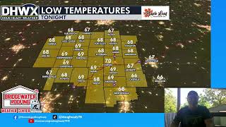 Monday evening 8/3 forecast. Heating up but thunderstorms return. Some beefy storms by mid week.