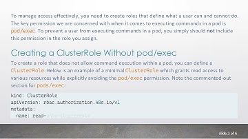 How to Block Exec into a Pod Using RBAC in Kubernetes