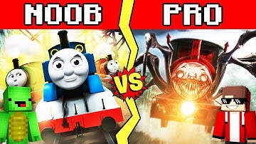 THOMAS THE TANK ENGINE VS CHOO CHOO CHARLES Build Battle In Minecraft - NOOB VS PRO CHALLENGE Maizen