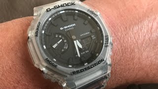 Casio JellyOak GA-2100SKE Transparent G-SHOCK unboxing