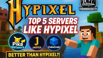 Top 5 Minecraft Servers Like Hypixel (Better Than Hypixel?!) 🔥 | The Modded City 