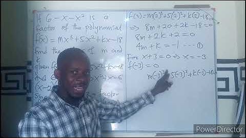 Using the Factor Theorem to Find Two Unknown Variables of a Polynomials