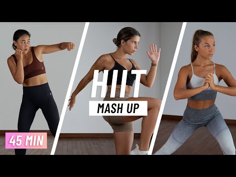 45 MIN INTENSE HIIT WORKOUT (Full Body, No Equipment, At Home)