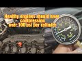 How to do Car Engine Compression test Health engine Should have Compression over 100 psi cylinder