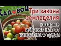 ТРИ ЗАКОНА ЗЕМЛЕДЕЛИЯ которые избавят нас от напрасного труда