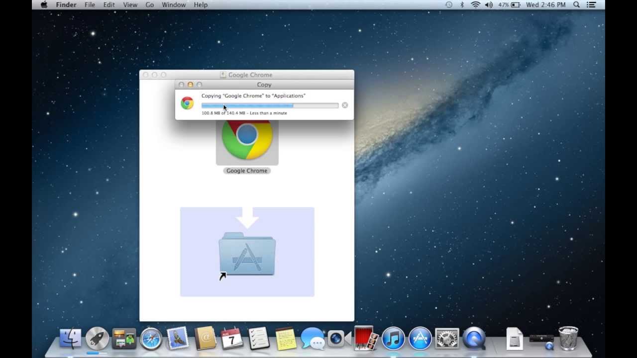 Google chrome on a mac