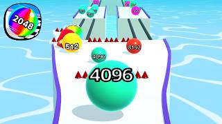 Ball Run 2048 - All Levels Gameplay Android, iOS ( Levels 5160 )