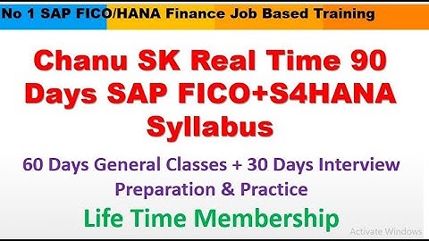 SAP S4HANA Finance + FICO Real Time Course Syllabus- *SAP FICO Syllabus*-SAP S4HANA Finance Syllabus