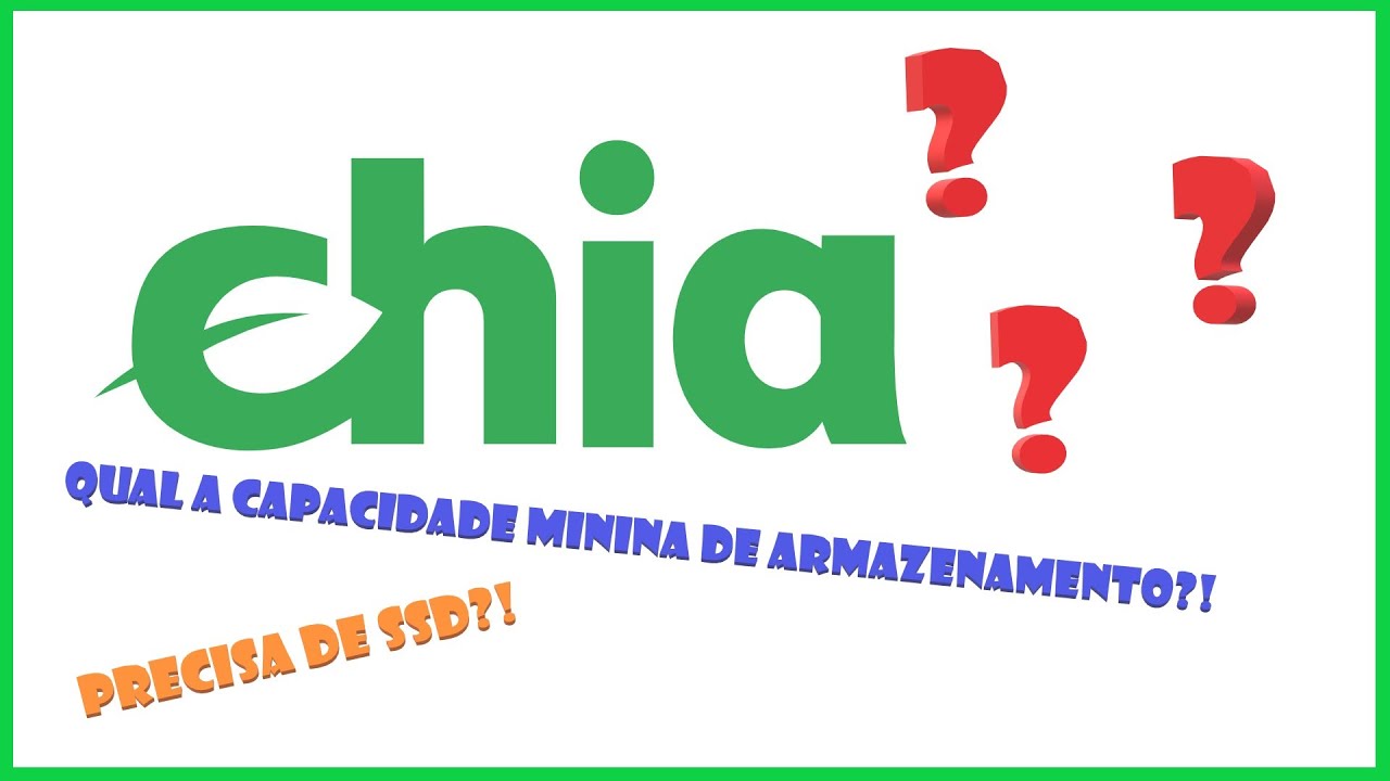 Precisa de SSD para minerar Chia? Qual a menor capacidade?