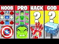 Minecraft Battle: SUPERHERO MOD MODS CRAFTING CHALLENGE NOOB vs PRO vs HACKER vs GOD Funny Animation