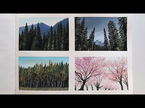 วีดีโอ: วิธีการวาดต้นไม้ด้วย Gouache