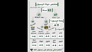ملخص حياة الرسول صلى الله عليه وسلم 