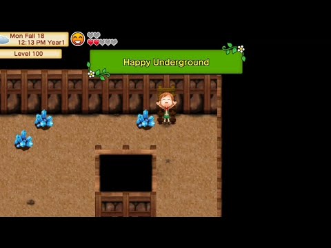 Reaching Floor 100 of the Mines - Harvest Moon: Seeds of Memories (Happy Underground)