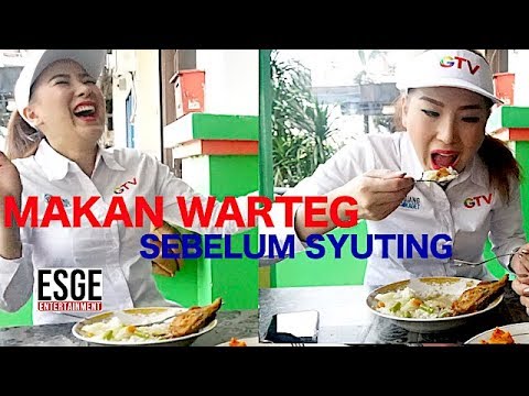 ANGELA TEE  MAKAN  DI WARTEG SEBELUM SYUTING