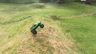 Traxxas 8S XMaxx... Bashing at the BMX Track. with poor PM's. I for got a couple screws. ooops,