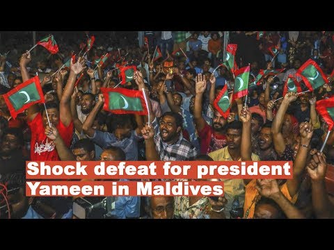 Shock defeat for pro-China president Abdulla Yameen, as Nasheed's party sweeps poll