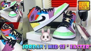 AIR JORDAN 1 MID SE 'EASTER' MULTICOLOR-LIGHTBULBS' White/Black-LightBulbs Unboxing AIR JORDAN 1 MID SE 'EASTER' MULTICOLOR-LIGHTBULBS' White/Black-LightBulbs Unboxing