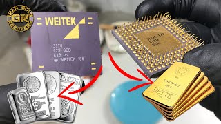Gold Silver Recovery From Weitek Ceramic Cpu Processors Gold Recovery From Cpus Gold Recovery