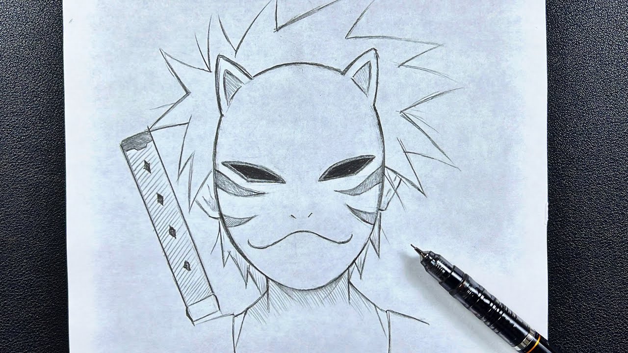 HOW TO DRAW KAKASHI ANBU - NARUTO 