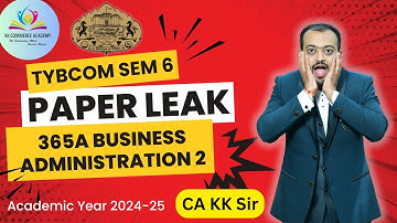 365A Business Administration 2| Paper Leak I Question Bank | TYBCom | Semester 6| SPPU #imp_question