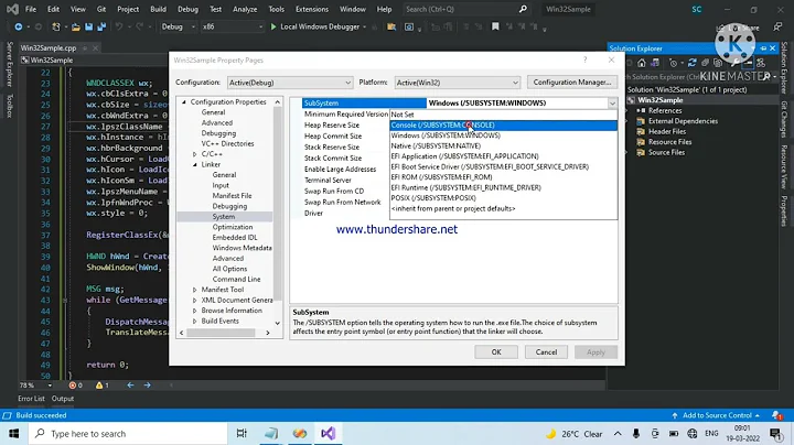 Create win32 Project in visual studios 2019