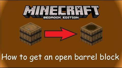 How to get an open barrel block in complete survival (144)