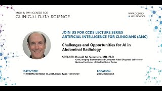 AI4C Lecture Series: Challenges and Opportunities for AI in Abdominal Radiology screenshot 1