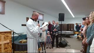 Giesbrecht's and Harty's children baptized