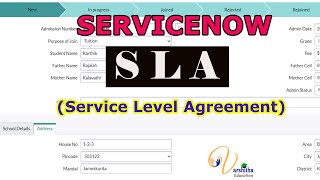 SLA (Service Level Agreement) Servicenow in telugu
